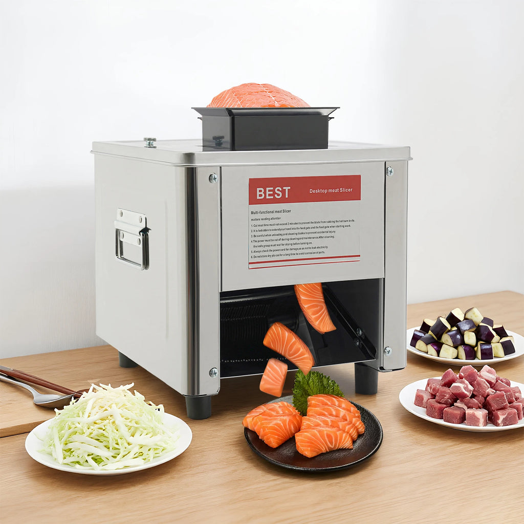 Home Meat Slicer| 2.5mm/10mm Blade Meat Slicer Grinder| Multifunction Electric Meat Cutting Machine