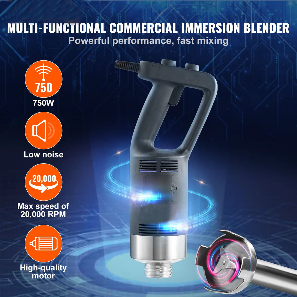 SucceBuy 16" Commercial Immersion Blender Heavy Duty Hand Mixer Multi-Purpose Portable Mixer for Soup Smoothie Puree Baby Food