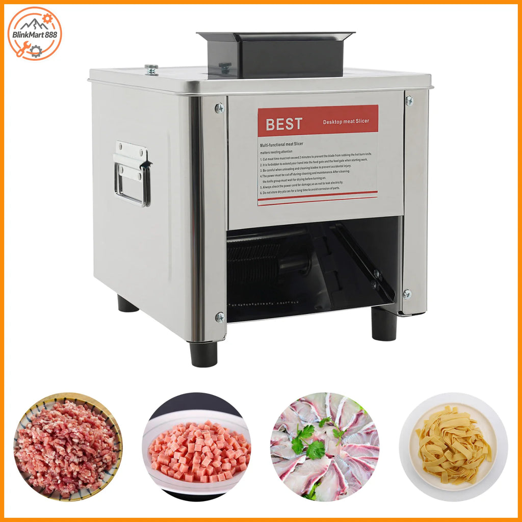 Home Meat Slicer| 2.5mm/10mm Blade Meat Slicer Grinder| Multifunction Electric Meat Cutting Machine